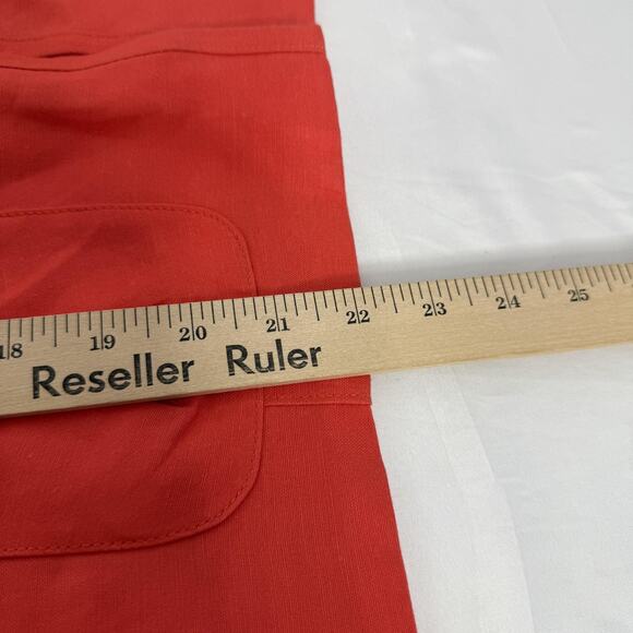Ruby Rd Jacket Womens 14 Coral Linen Blend 3/4 Sleeve Shawl Collar Zip Blazer - Picture 6 of 6